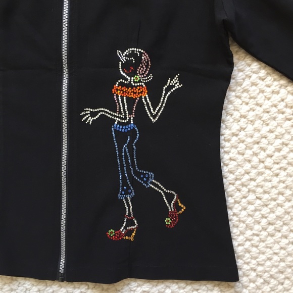 Black jacket with rhinestones! - Picture 7 of 15